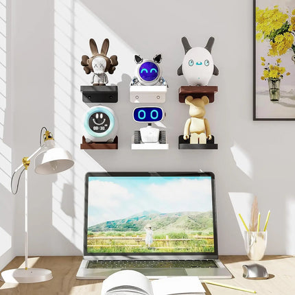 Dark Wood Mini Floating Ledges for Curated Wall Displays