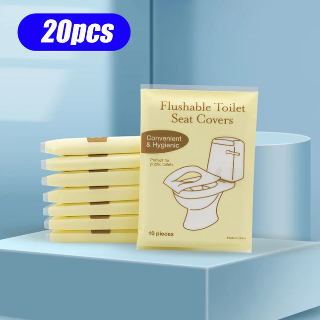 Travel Essentials Flushable Toilet Seat Covers - 10 Pack