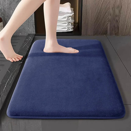 Plush Suede Quick-Dry Bath Mat with Anti-Slip Grip
