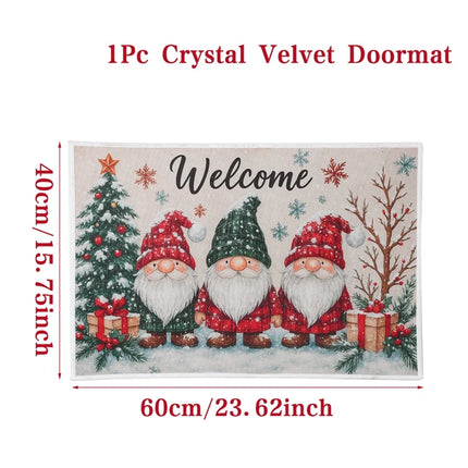 Snowy Nordic Gonk Doormat for a Proper Festive Welcome