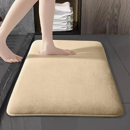 Plush Suede Quick-Dry Bath Mat with Anti-Slip Grip