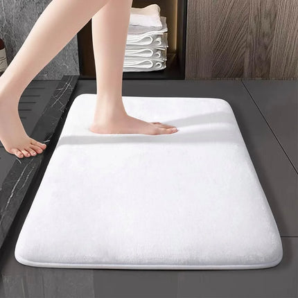 Plush Suede Quick-Dry Bath Mat with Anti-Slip Grip
