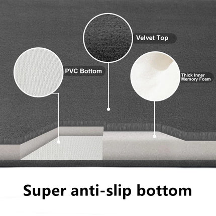 Plush Suede Quick-Dry Bath Mat with Anti-Slip Grip