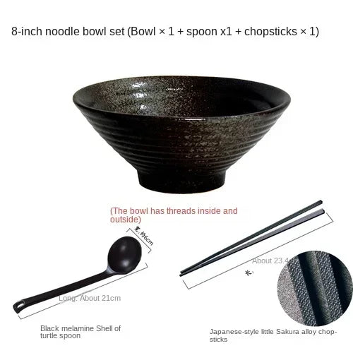 Japanese Minimalist Ceramic Bamboo Hat Bowl with Ridged Detail