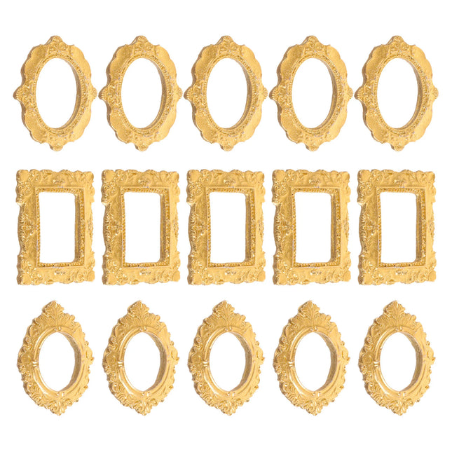 Ornate Gilded Baroque Miniature Frames for Intricate Displays