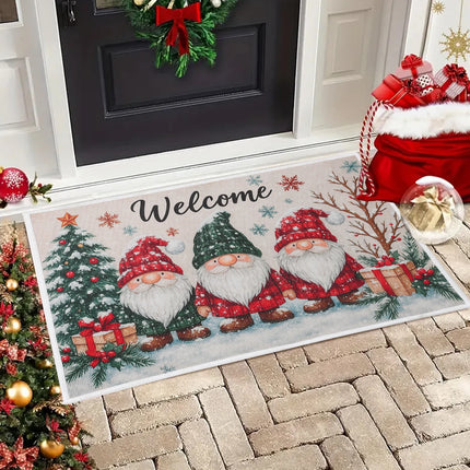 Snowy Nordic Gonk Doormat for a Proper Festive Welcome