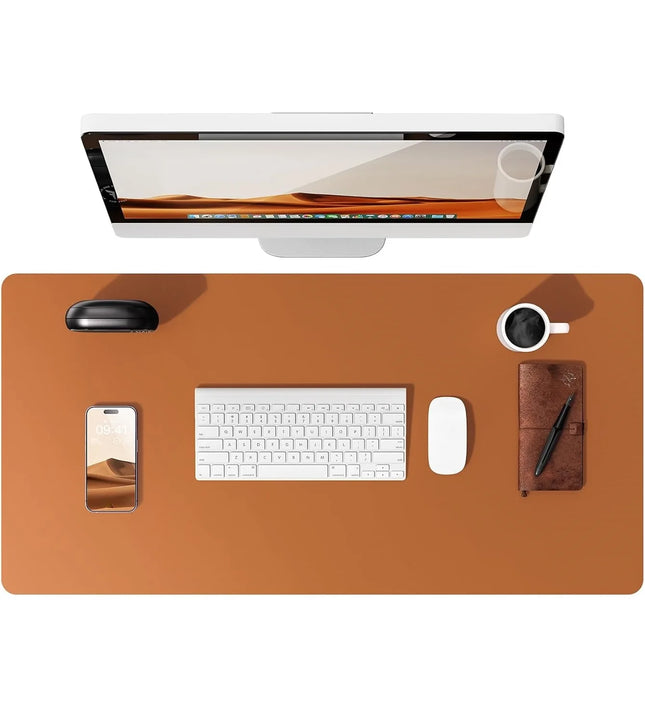 Modern Vegan Leather Desk Mat for a Curated Home Office