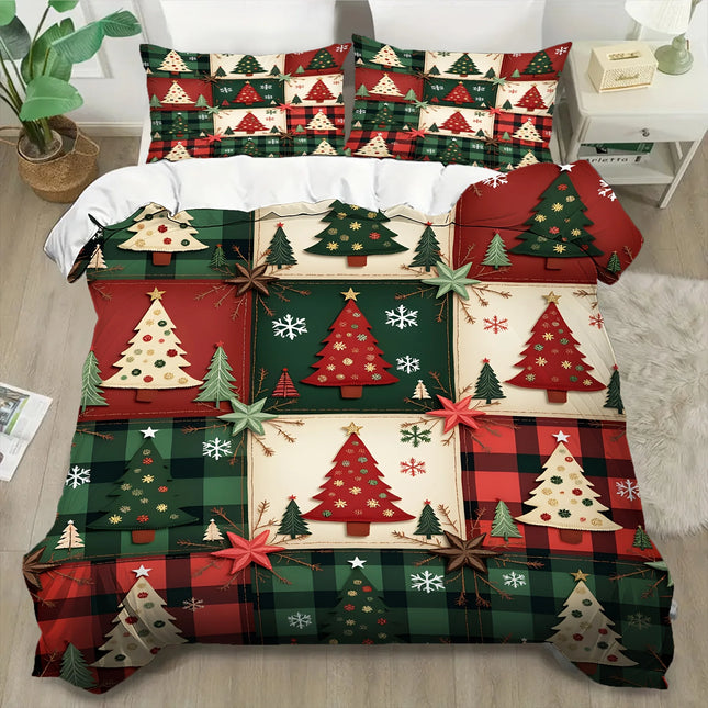 Festive Christmas 3D Print Duvet Cover Set
