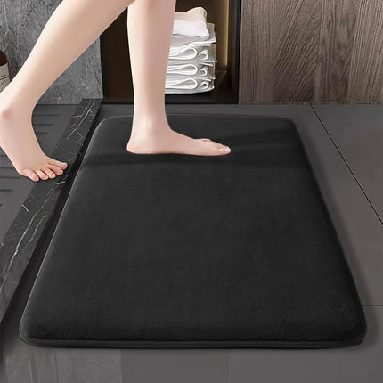 Plush Suede Quick-Dry Bath Mat with Anti-Slip Grip
