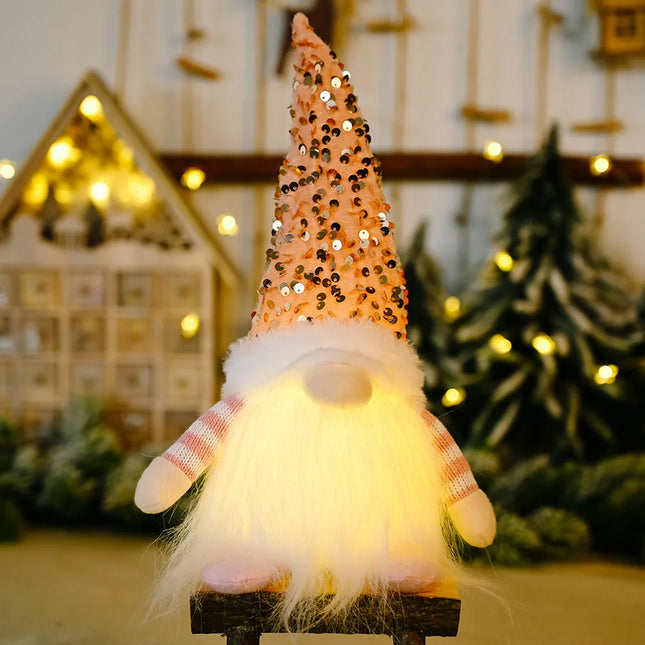 Festive Gnome Lantern with Warm LED Glow