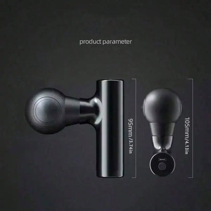 Modern Compact Deep Tissue Massager with Four Interchangeable Heads