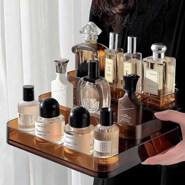 Minimalist Clear Acrylic 3-Tier Vanity Display for Perfumes