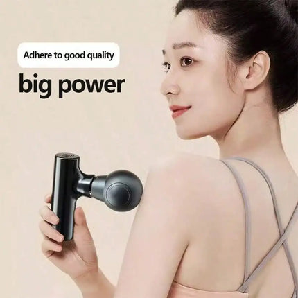 Modern Compact Deep Tissue Massager with Four Interchangeable Heads