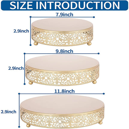 Gilded Filigree Lace Metal Cake Stand & Tiered Hosting Set