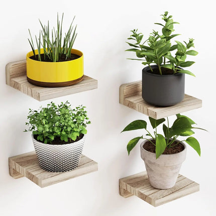 Dark Wood Mini Floating Ledges for Curated Wall Displays