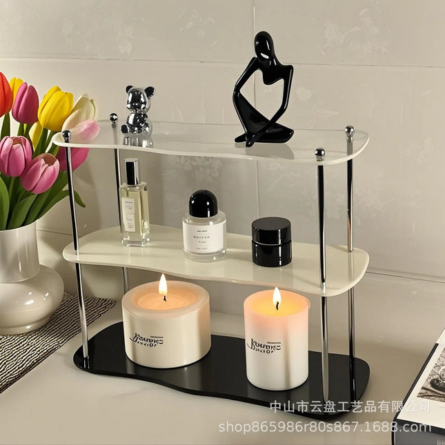 Modern Three-Tier Acrylic Vanity Organiser for Perfume and Trinkets