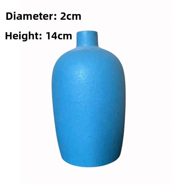 Artisanal Zen Ceramic Vase with Hand-Applied Textured Glaze