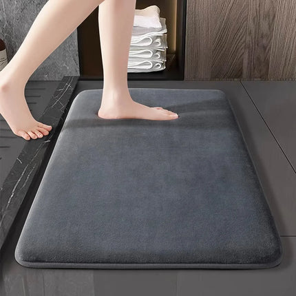 Plush Suede Quick-Dry Bath Mat with Anti-Slip Grip