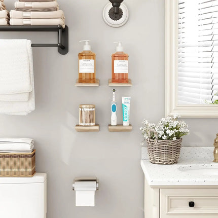 Dark Wood Mini Floating Ledges for Curated Wall Displays