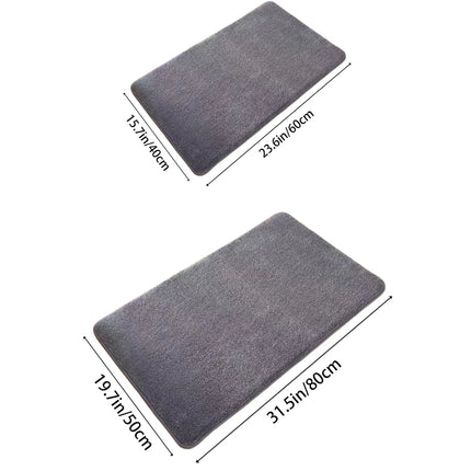 Plush Suede Quick-Dry Bath Mat with Anti-Slip Grip